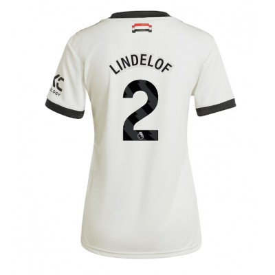 Fotbalové Dres Manchester United Victor Lindelof #2 Dámské Alternativní 2024-25 Krátký Rukáv Fotbalové Dres Manchester United Victor Lindelof #2 Dámské Alternativní 2024-25 Krátký Rukáv